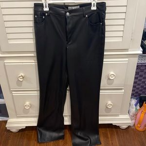 Zara faux leather pants size 8 black